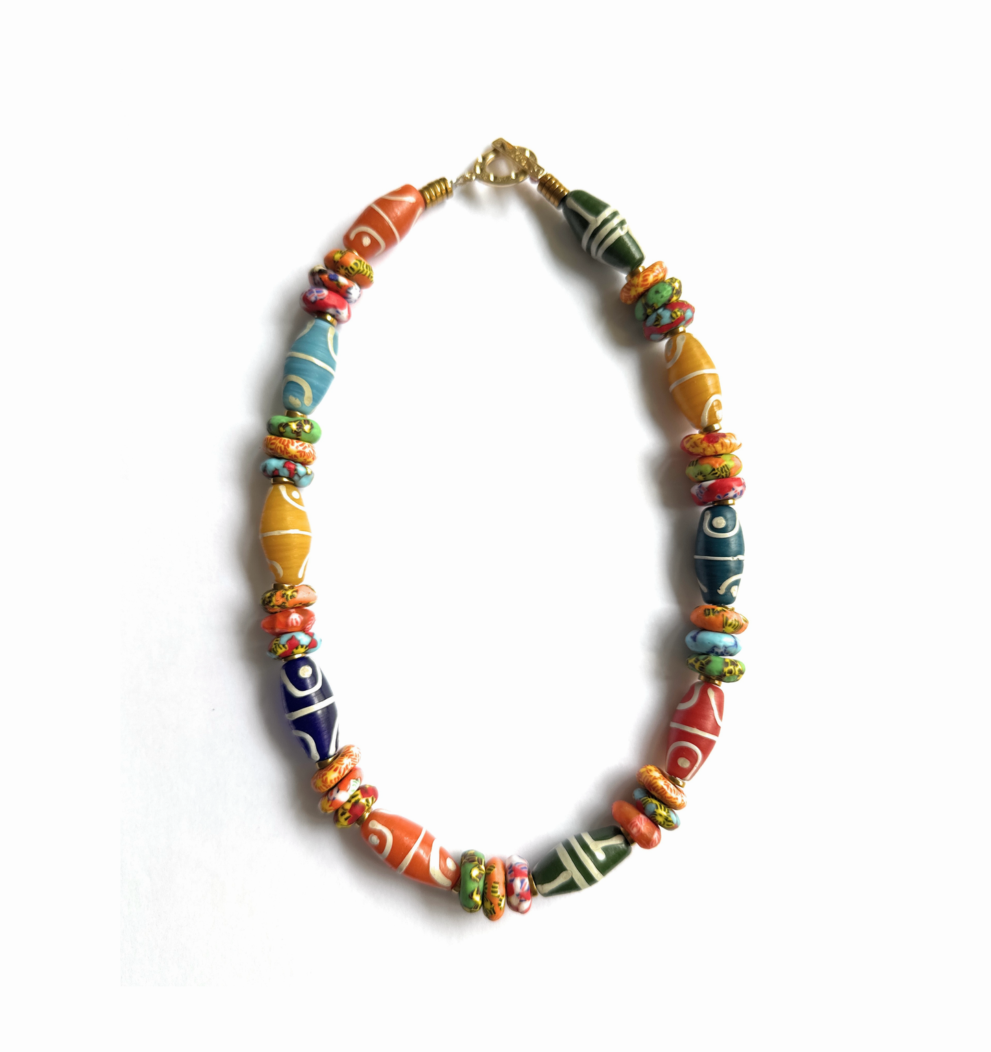 Collar Multicolor de Vidrio Africano