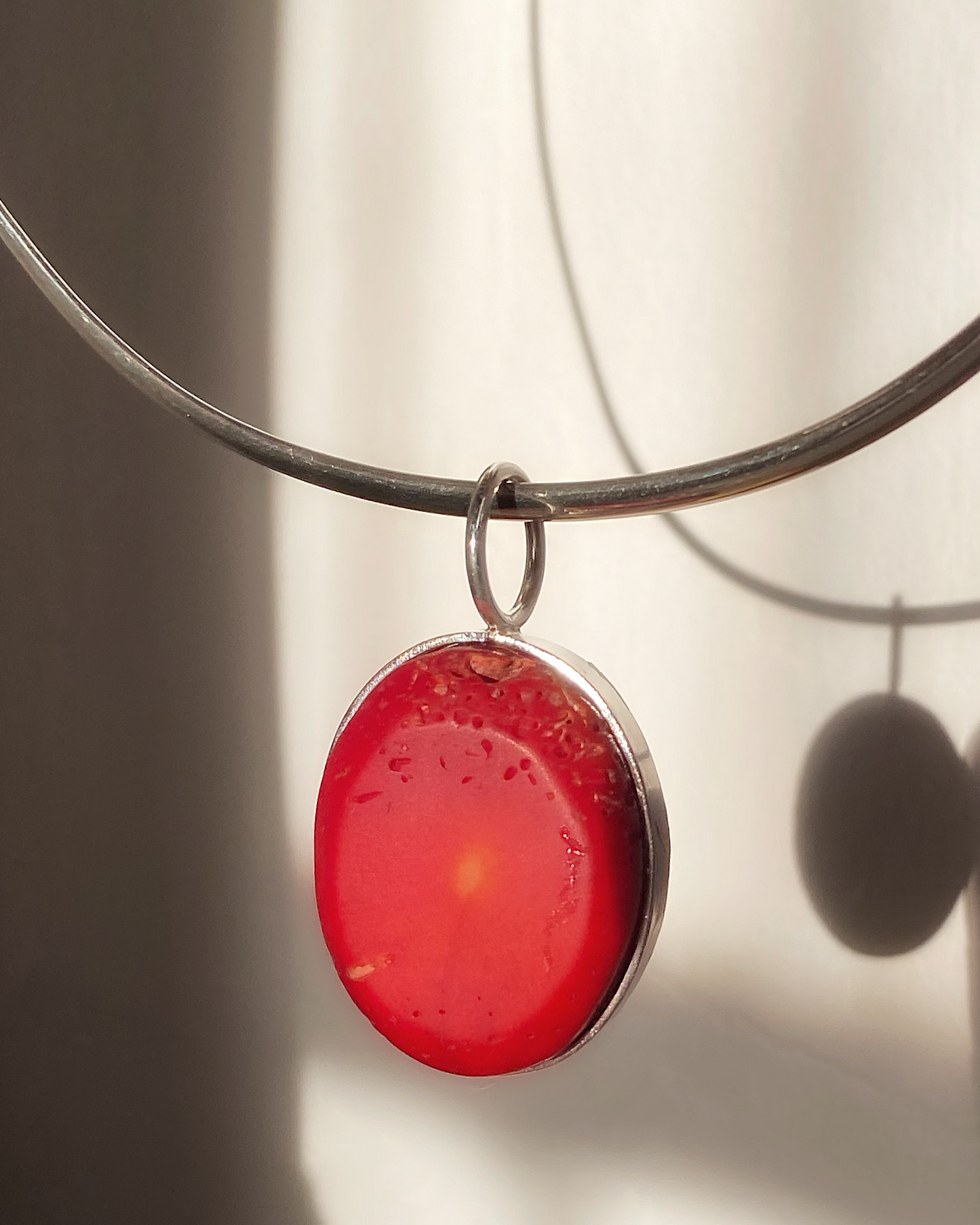 Colgante de Coral y Plata