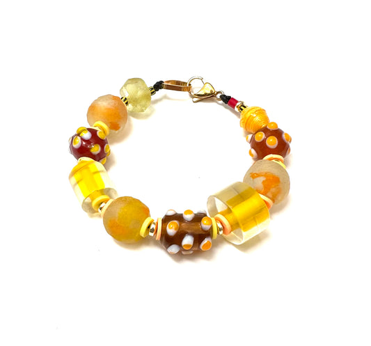 Pulsera Tuscany Vidrio Africano y Murano