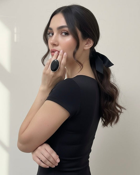 Anillo de Plata y Ónix - GRANATE 27