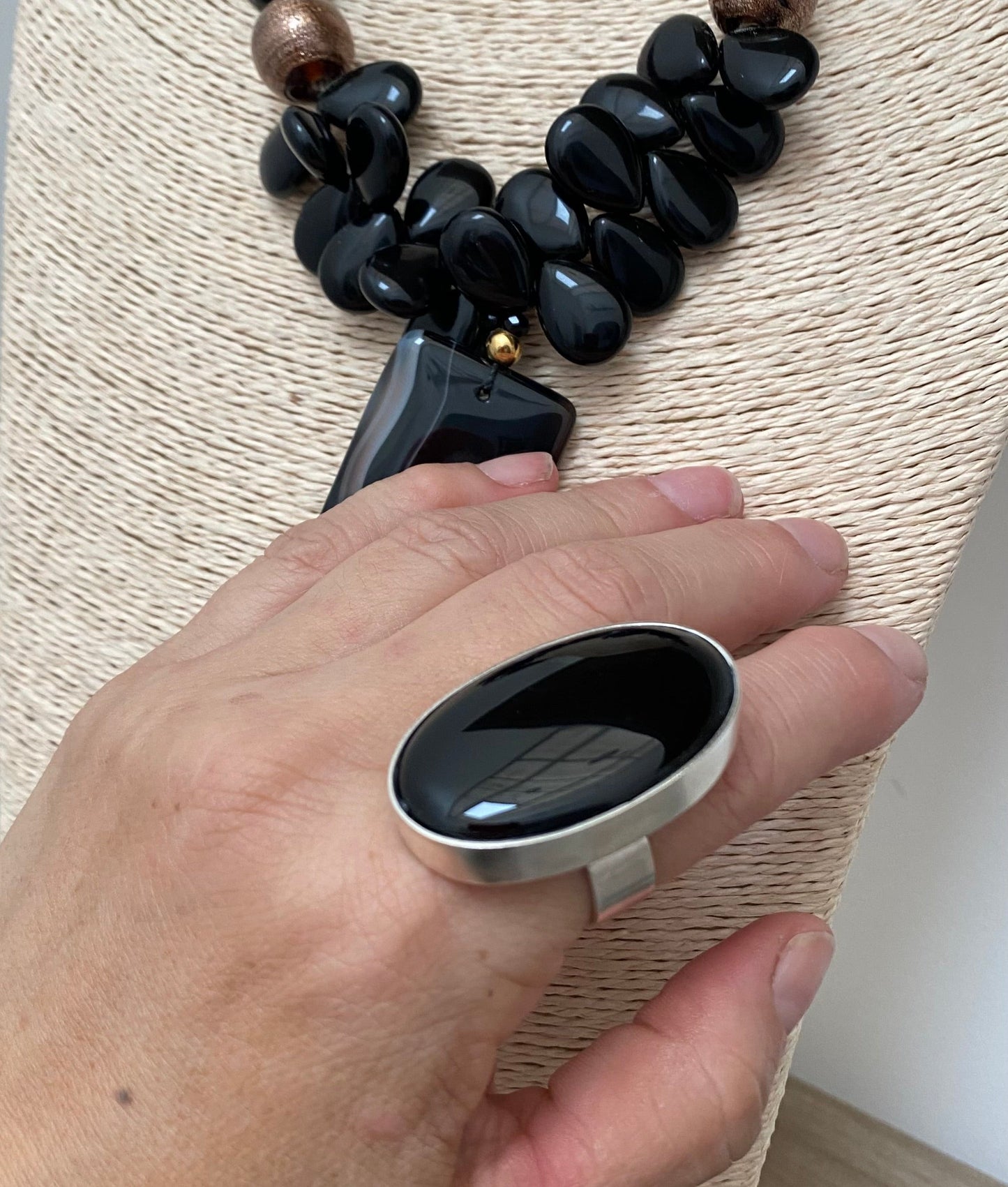 Anillo de Plata y Ónix - GRANATE 27