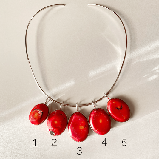 Colgante de Coral y Plata - GRANATE 27