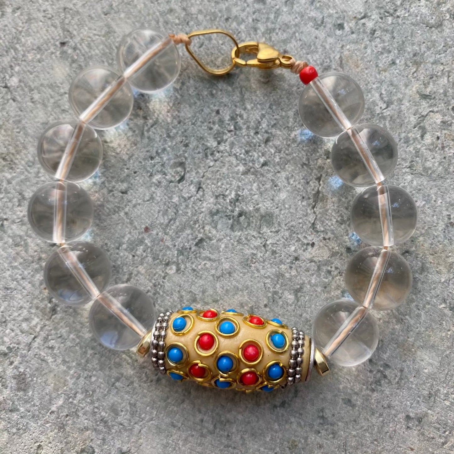 Maxi Pulsera de Cristal Transparente