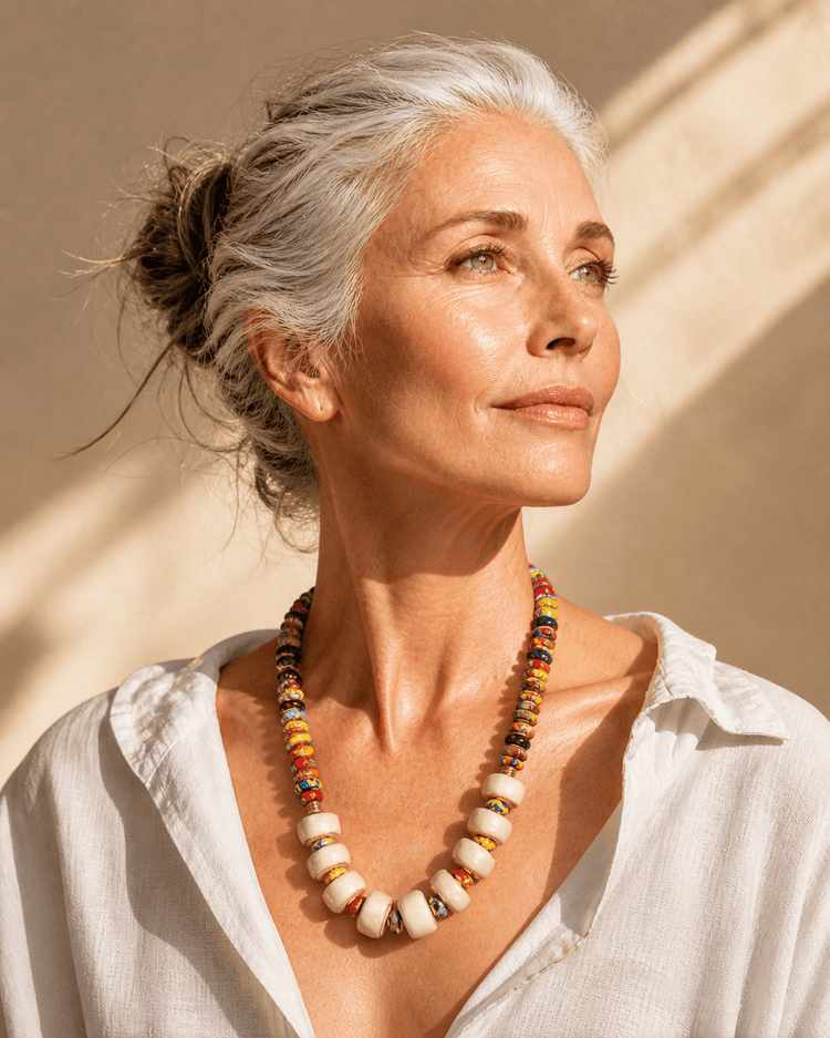 Collares de Vidrio Africano - GRANATE 27