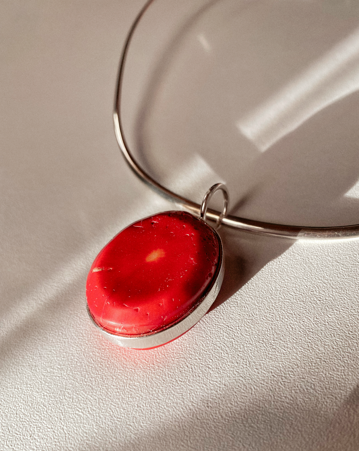 Colgante de Coral y Plata