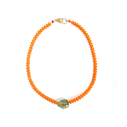 COLOR POP | Collar RAINBOW de Vidrio y Murano - GRANATE 27
