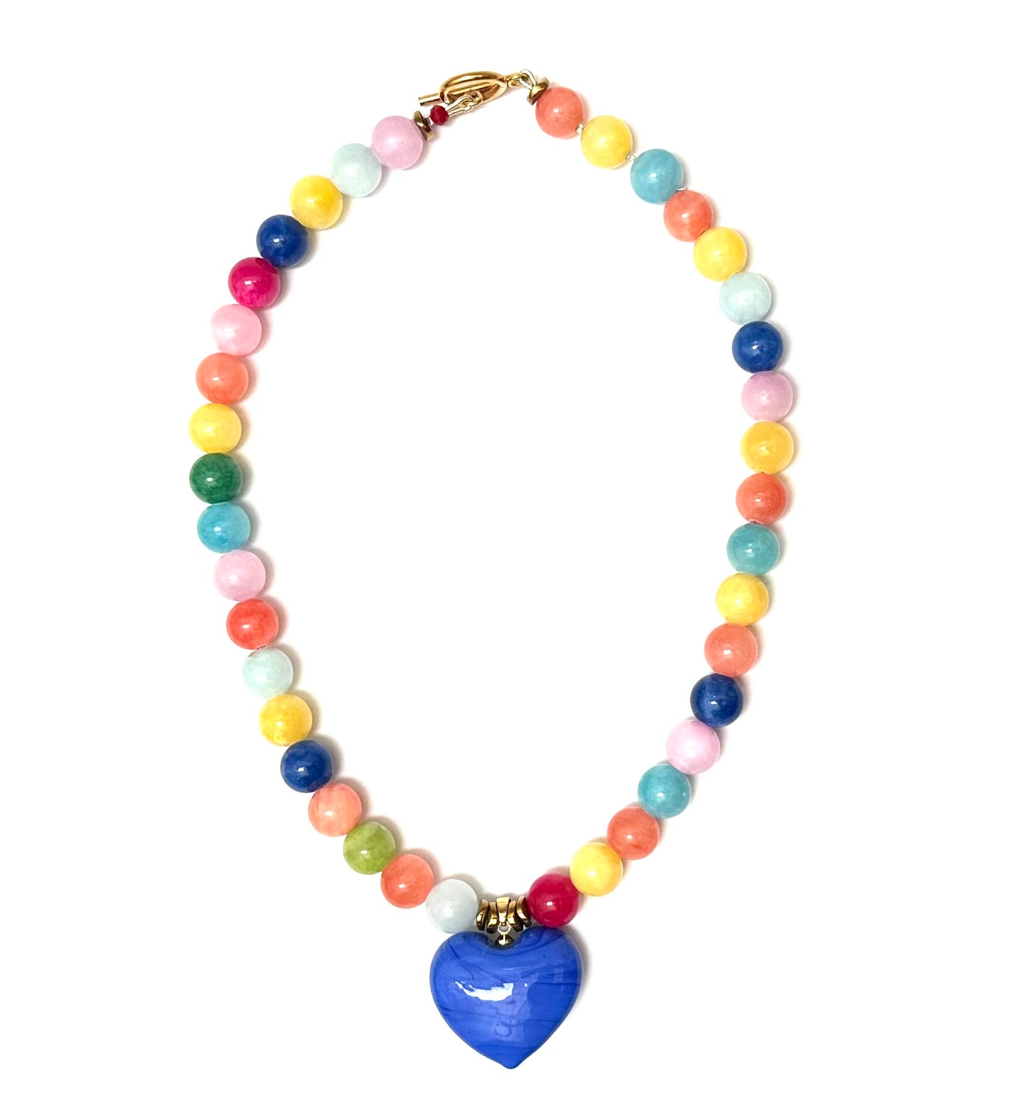 Collar Summer Piedras Color y Corazón