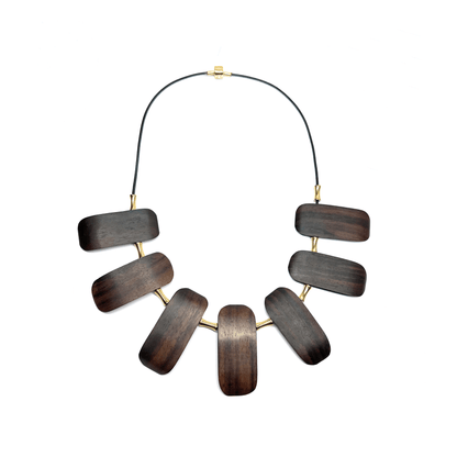 ALMA | Collar Statement de Madera - GRANATE 27