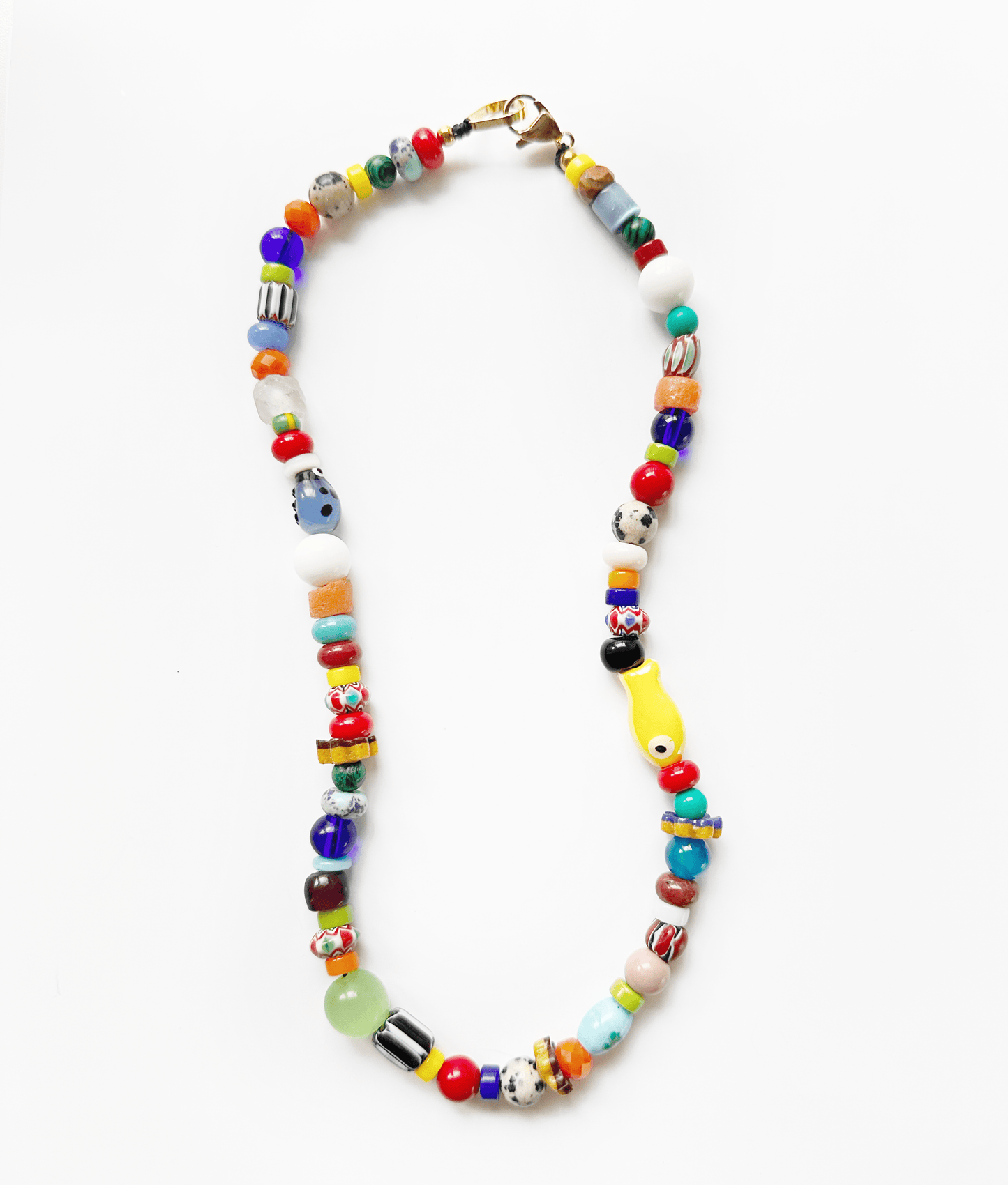 Collar Corto Abby Mix Vidrio Africano - GRANATE 27