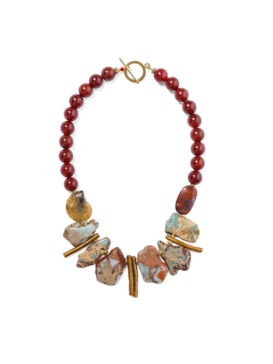 Collar de Cornalina y Jaspe - GRANATE 27