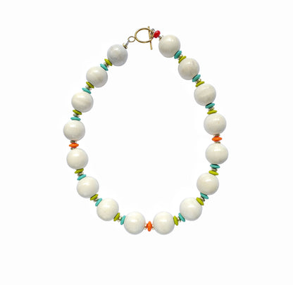 Collar de Madera COLOR POP - GRANATE 27