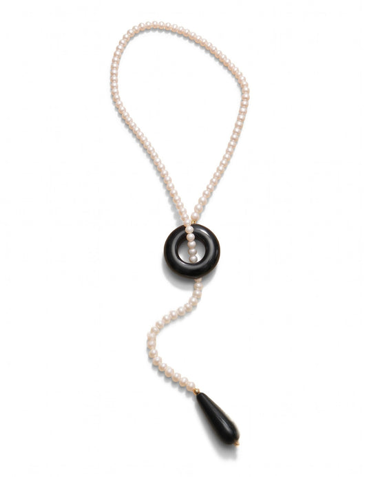Collar de Perlas y Ónix - GRANATE 27