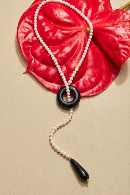 Collar de Perlas y Ónix - GRANATE 27