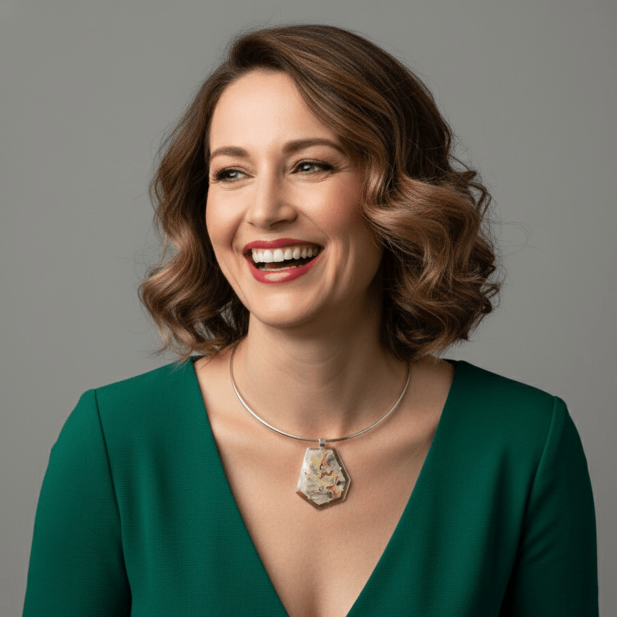 Collar Gargantilla de Plata y Colgante de Piedra Natural - GRANATE 27