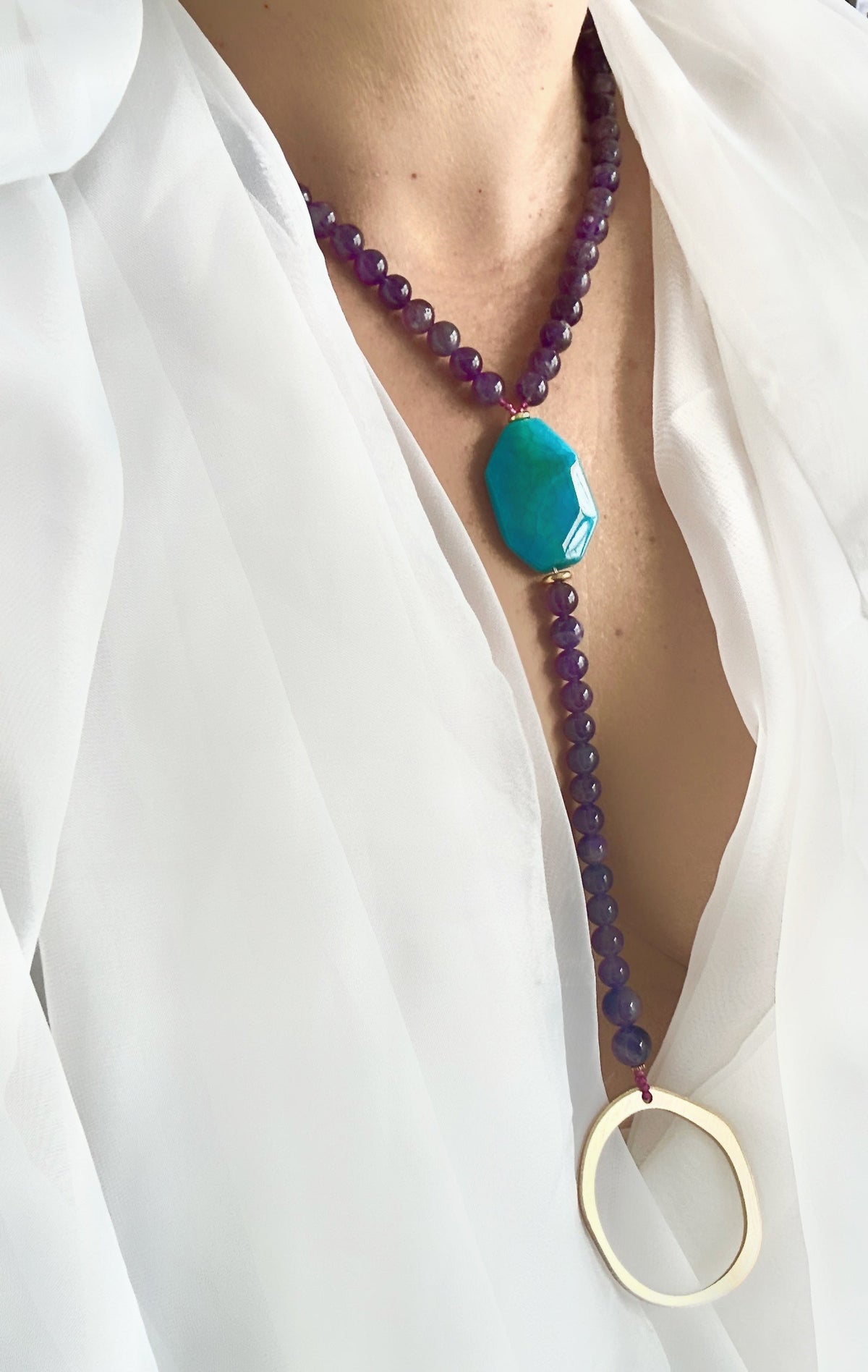 Collar Lariat de Amatista - GRANATE 27