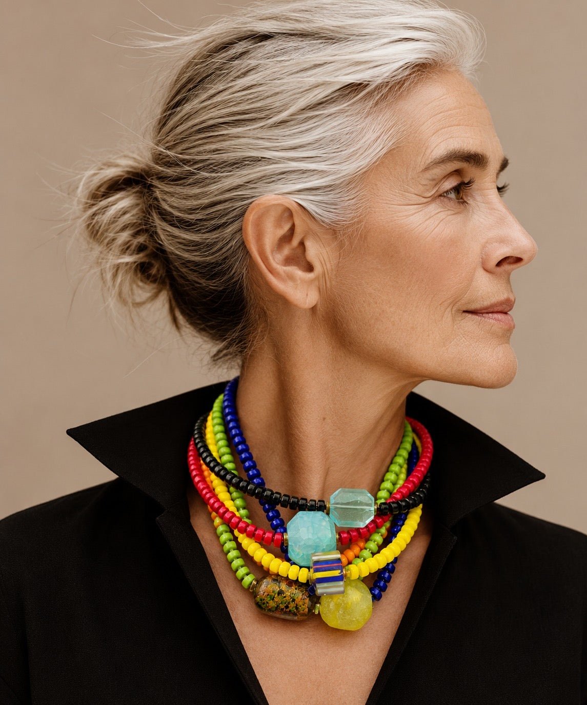 Collar Negro COLOR POP - GRANATE 27