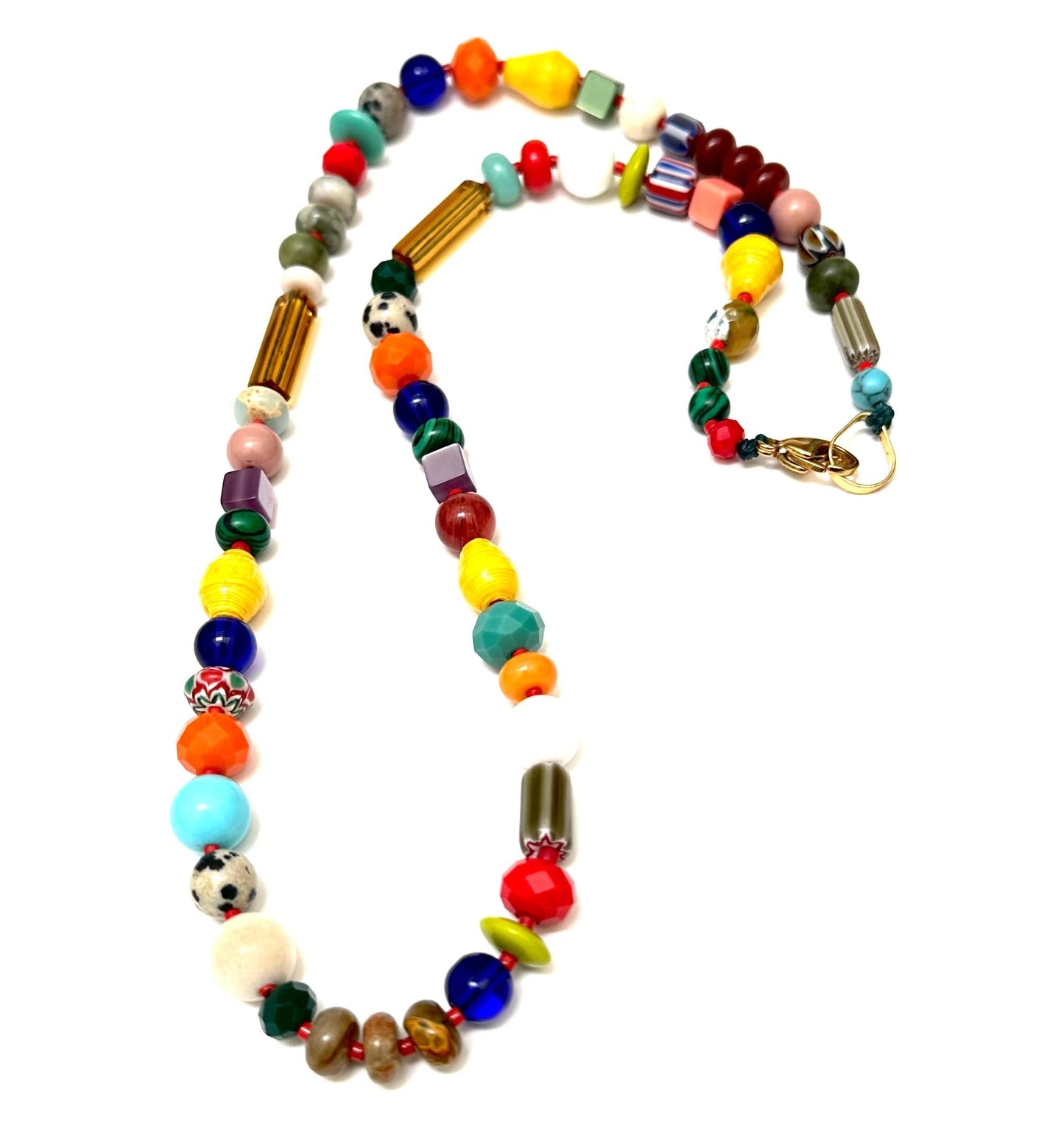 Collar Vivi Vidrio Africano - GRANATE 27