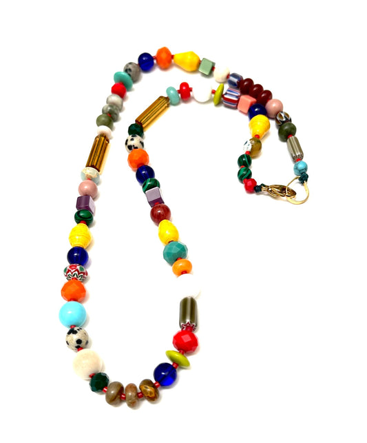 Collar Vivi Vidrio Africano - GRANATE 27