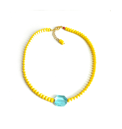 COLOR POP | Collar RAINBOW de Vidrio y Murano - GRANATE 27
