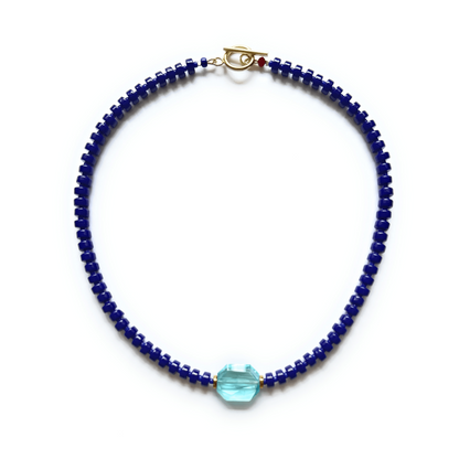 COLOR POP | Collar RAINBOW Vidrio y Murano - GRANATE 27