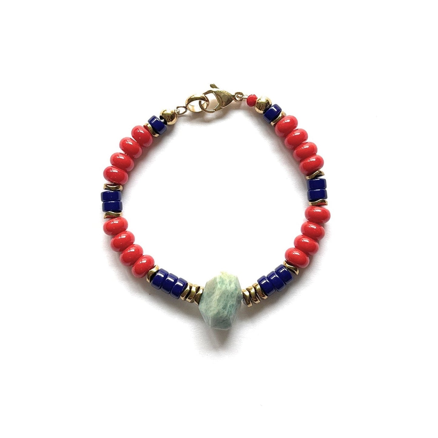 Dúo de Pulseras Rojo y Turquesa - GRANATE 27