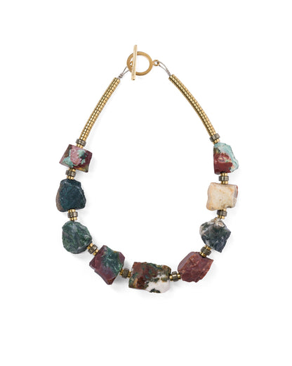 Maxi Collar Corto Crisoprasa Natural - GRANATE 27