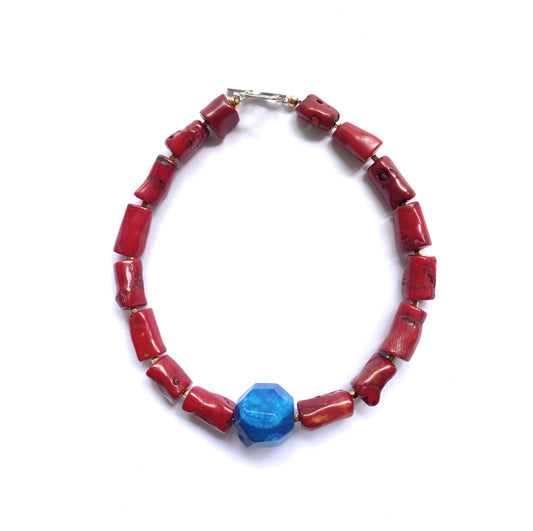 Maxi Collar de Coral Rojo - GRANATE 27