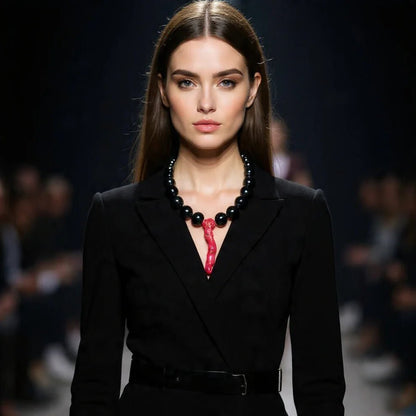 Maxi Collar de Ónix y Coral - GRANATE 27