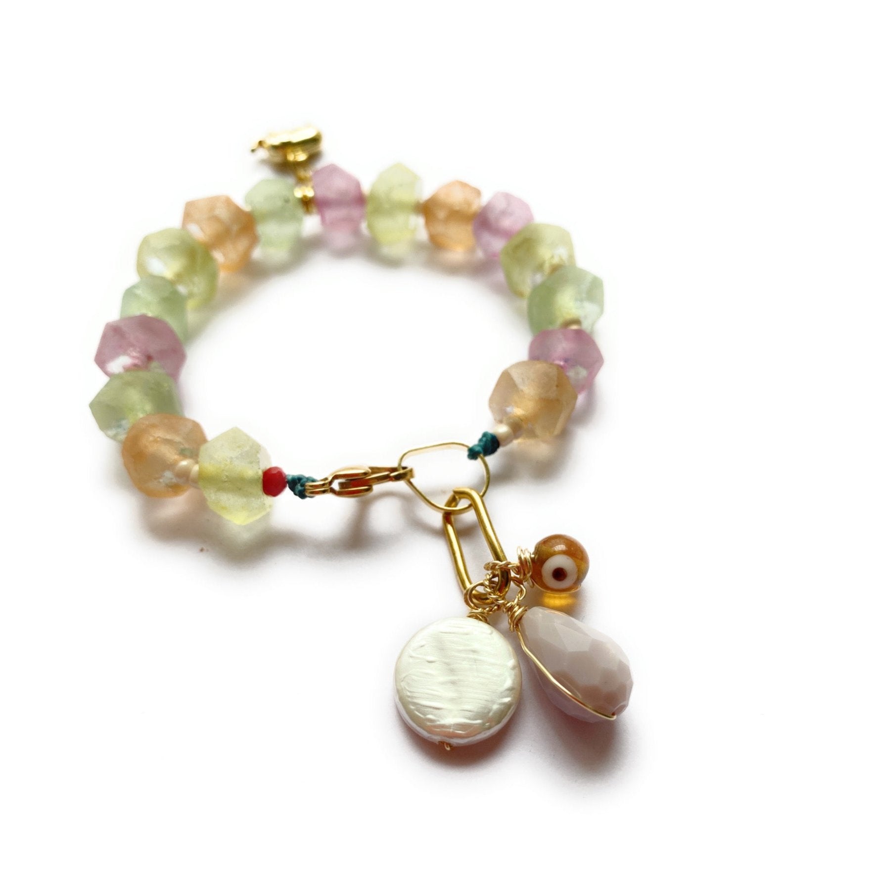 Pulsera de Vidrio Java - Pastel - GRANATE 27