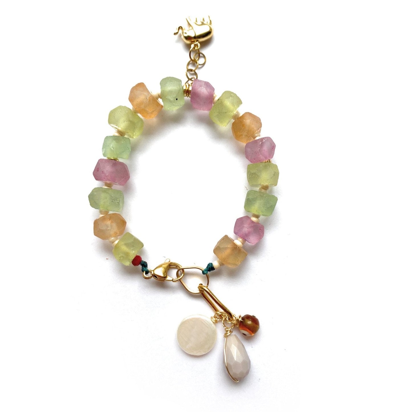 Pulsera de Vidrio Java - Pastel - GRANATE 27