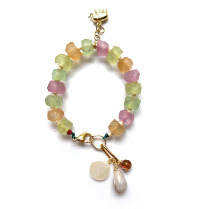 Pulsera de Vidrio Java - Pastel - GRANATE 27