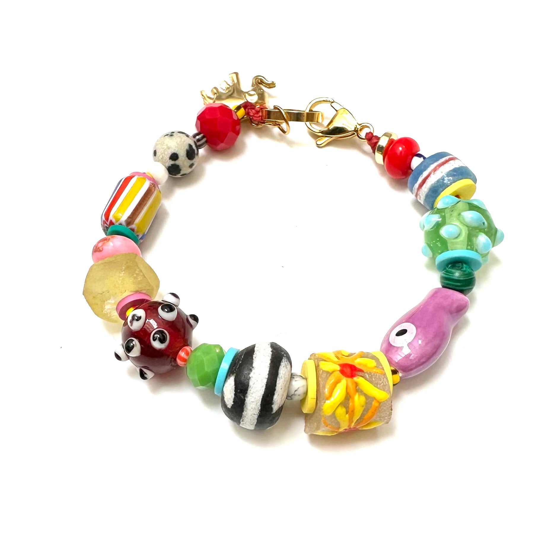 Pulsera Mati Vidrio Africano Mix - GRANATE 27