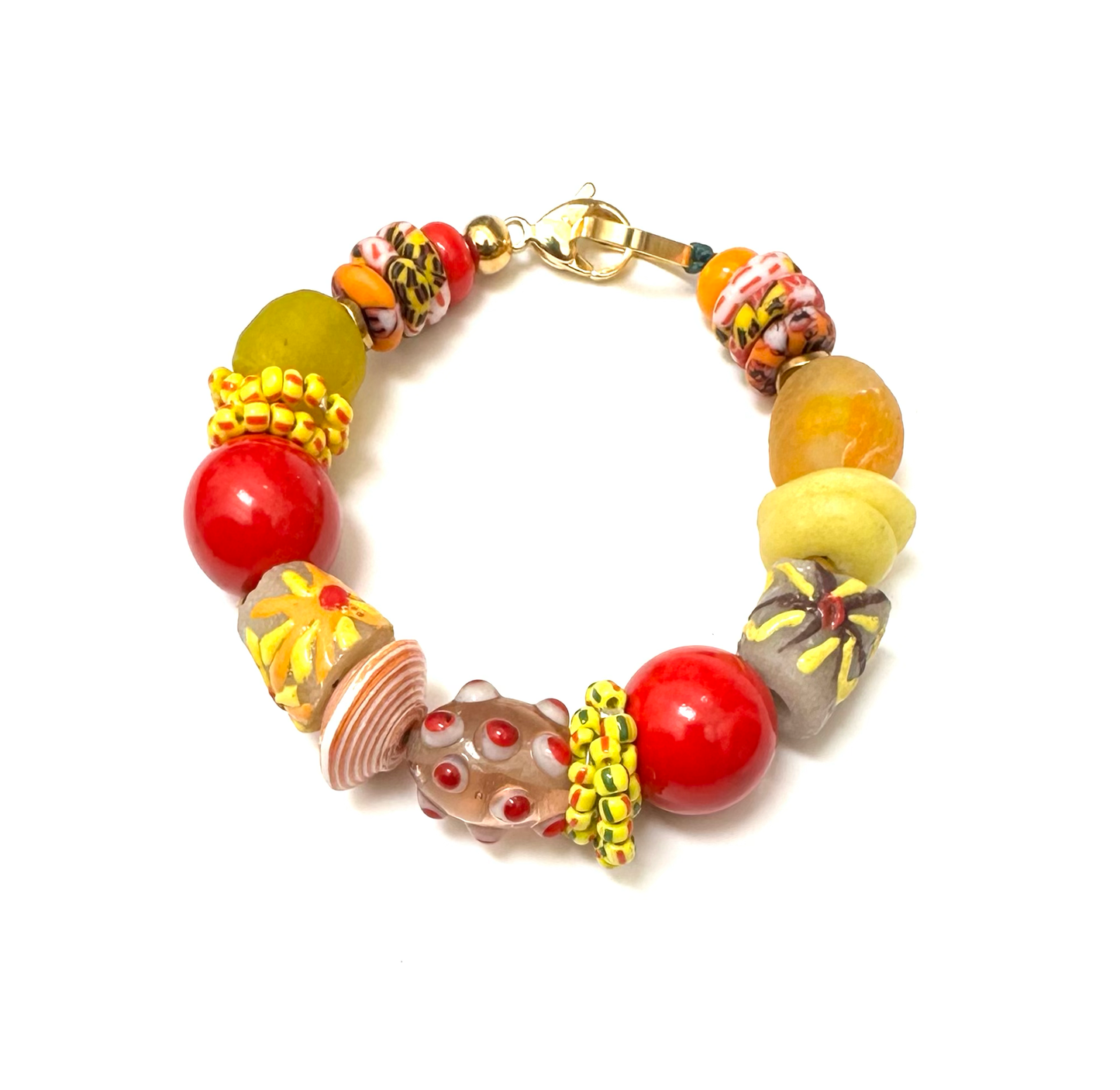 Pulsera Susy Vidrio Africano - GRANATE 27