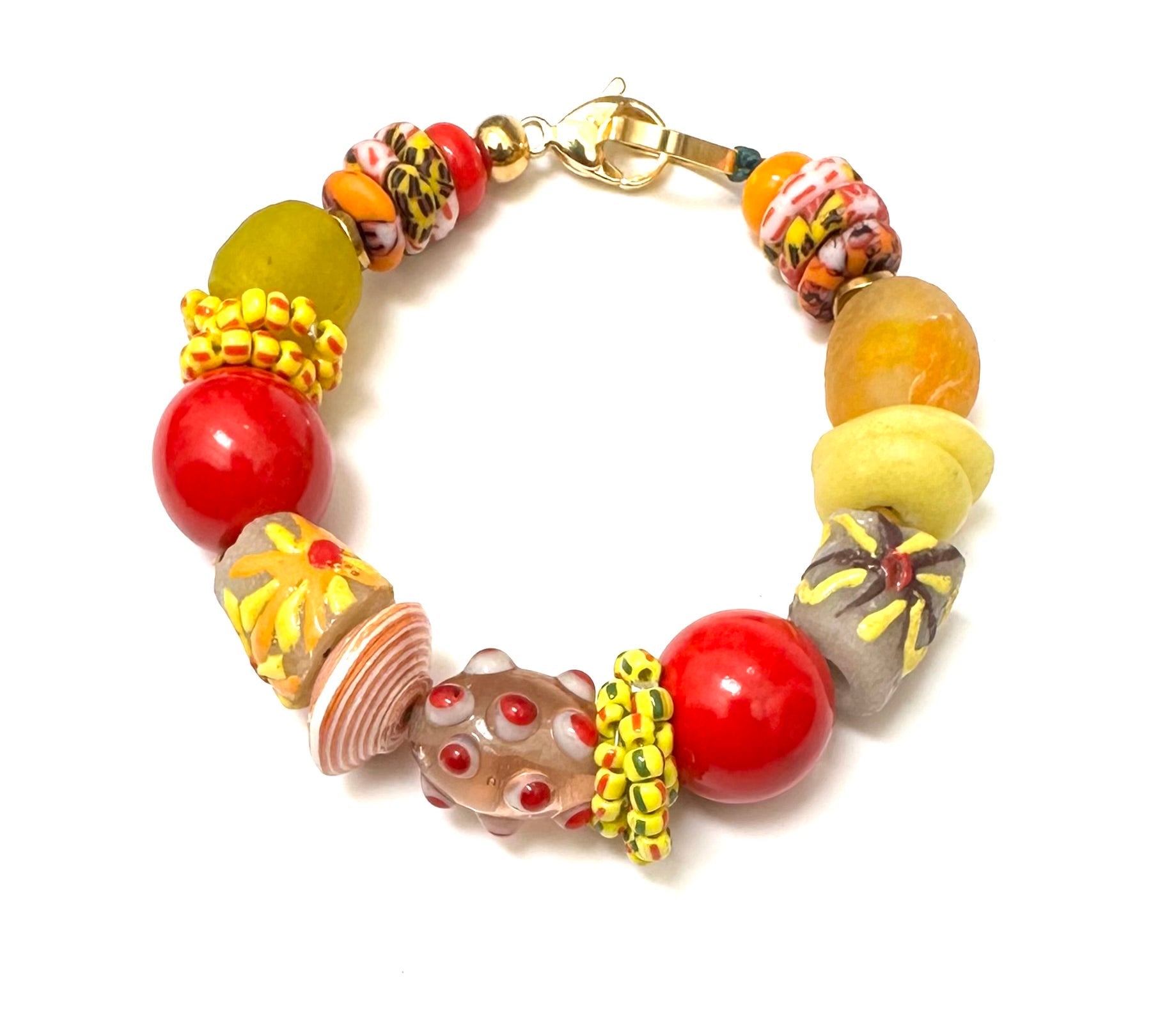 Pulsera Susy Vidrio Africano - GRANATE 27
