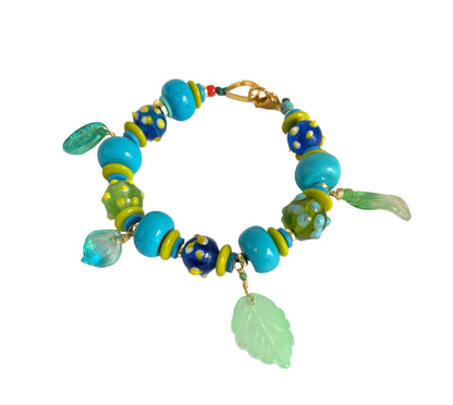 Pulsera de Murano y Howlite - GRANATE 27