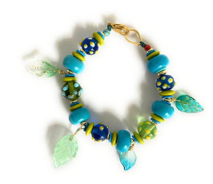 Pulsera de Murano y Howlite - GRANATE 27